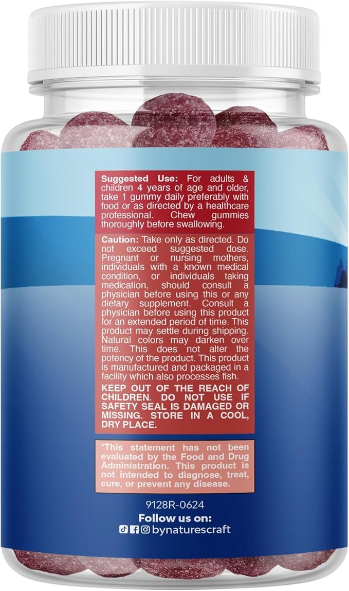 Kids Magnesium Gummies - Calm Relaxing Mg Citrate Supplement with Raspberry Flavor - Calm Magnesium Supplement for Nerve Health, Muscles & Healthy Heart Support - Mag Citrate Gummies, 90 Count Pack
