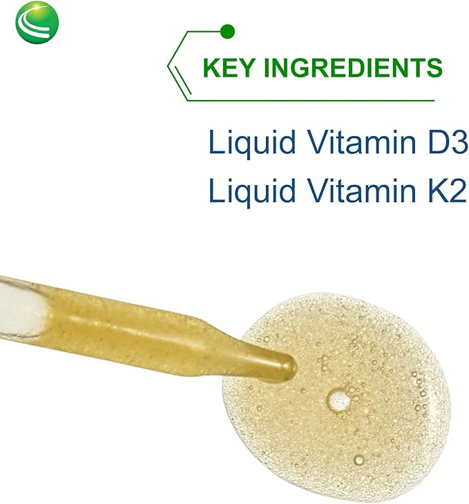 Nutra Biogenesis Vitamin D3/K2 Emulsion - Liquid Vitamin D Drops with MCT Oil, D3 K2 Supplement for Adults and Kids, Sublingual Oil Dropper for Women and Men - 1 Fl Oz Bottle (30 ml)