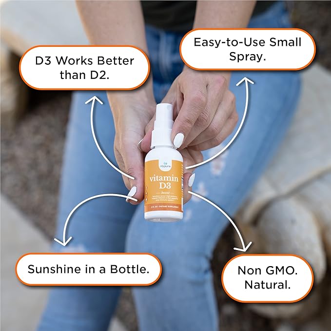 nbpure Essential Vitamin Spray Bundle – Organic Methyl B12, Vitamin D3 & Methylfolate B9 – Natural Energy, Mood, Immunity & Nerve Support – Easy-to-Use Liquid Spray for Women, Men & Kids