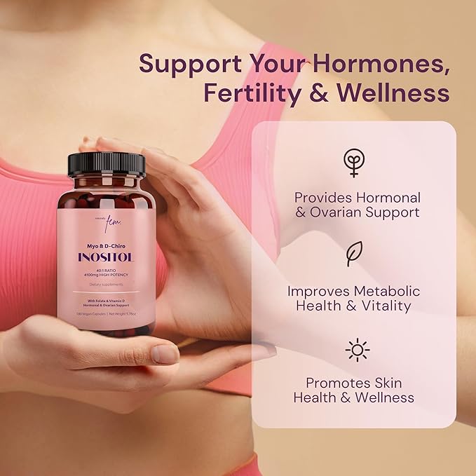 Premium Inositol Supplement 3x Bundle - Myo-Inositol & D-Chiro Inositol Supplement for Women 4100mg (40:1 Ratio) – 9-in-1 Hormonal & Metabolic Support with Folate, Vitamin B6, B12, D3, Zinc & Chromium