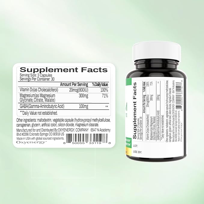 OxyEnergy 300mg Milk Thistle & 3 in 1 Magnesium Complex Capsule Supplement