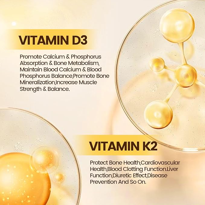 Vitamin D3 10000 iu Plus K2 (MK-7) 200 mcg, 300 Coconut Oil Softgels| 2 in 1 VIT D & K Complex | Supports Calcium Absorption, Bone, Immune, & Heart Health – Easy to Swallow (300 Softgels /1 Bag)