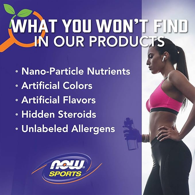 NOW Foods Sports Organic Plant Protein, Chocolate Flavor, Vegan Powder, 1 lb.