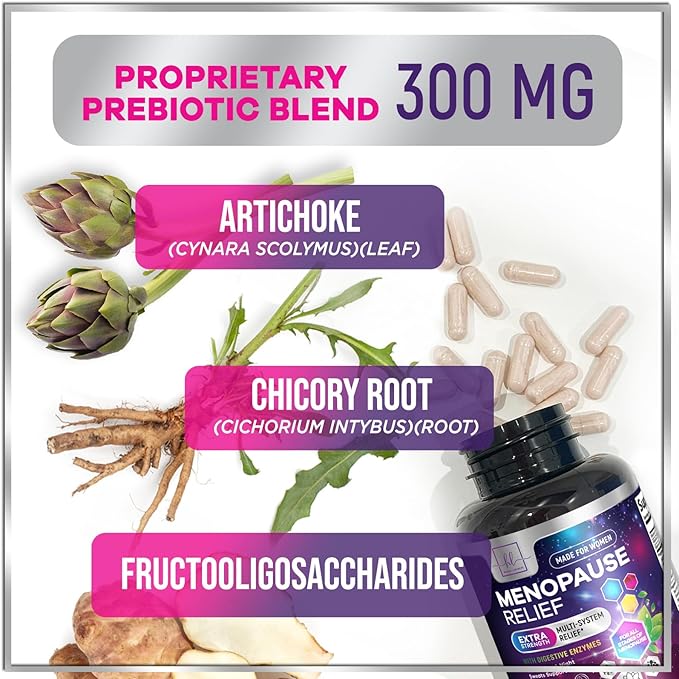 Hello Lovely! Menopause Supplements - 8 Billion CFU Menopause Probiotics for Women, Hot Flash & Night Sweats Support, Menopause Relief Probiotic for Vaginal, Digestive & Immune Support - 120 Capsules