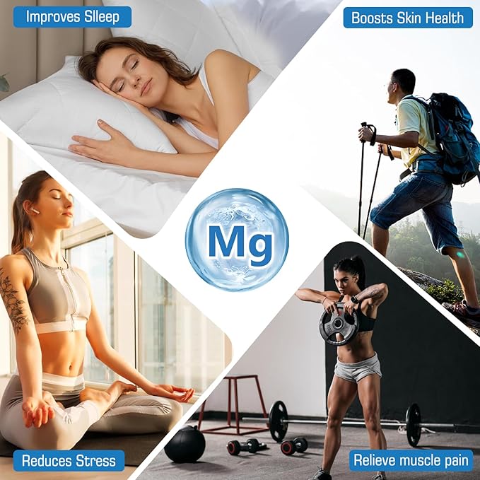 Magnesium Spray, Magnesium Oil Spray, No Unhealthy Trace Minerals - 100% Pure Organic Natural Topical Magnesium Spray, Magical Magnesium Skin Spray for Feet, Body, Sleep & Relaxation (100ml)