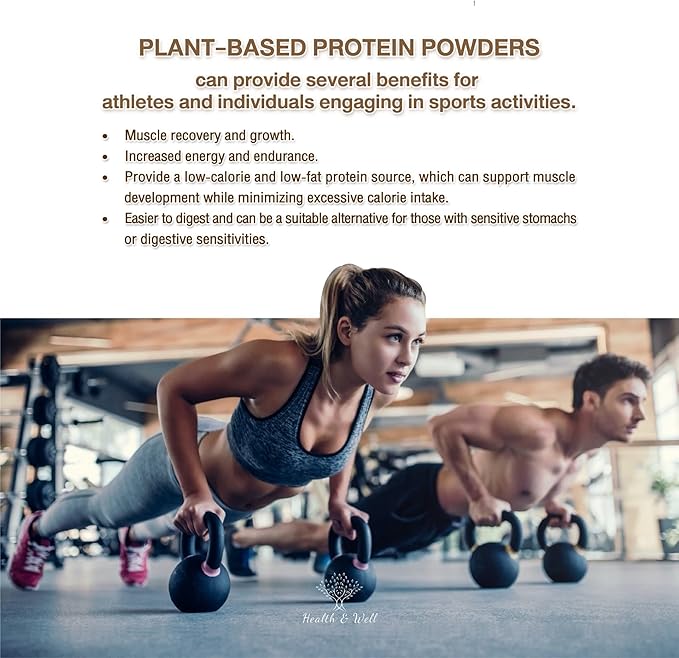 Health & Well Plant-Based Protein Powder, Contains Three Vegan proteins and Eight Different Super Fruits (Vanilla)