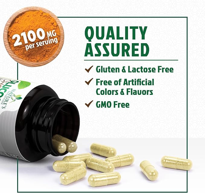 Glucosamine Chondroitin MSM 2100mg Complex - Joint Support Supplement Turmeric & Boswellia, Triple Strength Glucosamine Capsules - Support for Joint Mobility with Quercetin Bromelain - 120 Capsules