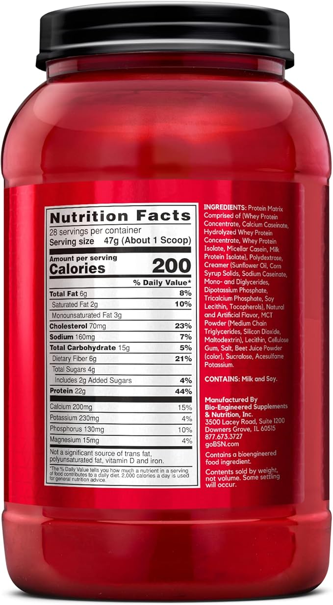 BSN SYNTHA-6 Whey Protein Powder, Strawberry Protein Powder with Micellar Casein, Milk Protein Isolate, Strawberry Milkshake, 28 Servings (Packaging May Vary)