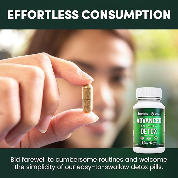 Advanced Detox Cleanse Capsules Pack of 2 |– Natural Detox & Liver Support with Milk Thistle, Licorice Powder, and NAC – 42 Capsules for Men & Women