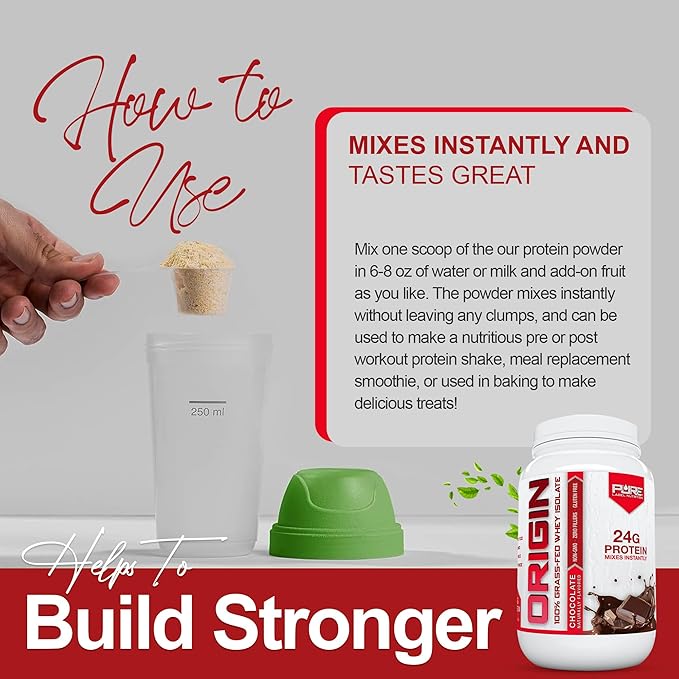 100% Grass Fed Chocolate Protein Isolate-Muscle Gain-2lb