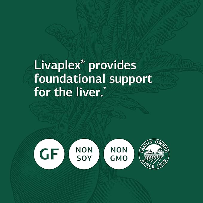 Standard Process Livaplex - Whole Food Bowel, Digestion and Digestive Health, Liver Health and Gallbladder Support with Spanish Black Radish, Betaine Hydrochloride, and Organic Carrot - 90 Capsules