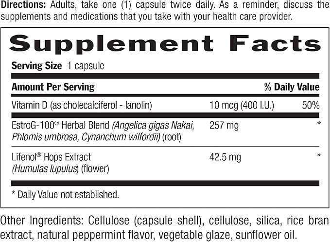 Country Life Menopause Rescue – Multi-Component Menopause Formula – Convenient Blister Packs – Plant Based - Provides Complete Care of Major Menopausal Symptoms– 60 Vegetarian Capsules