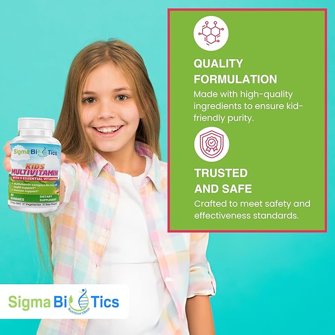 Kids Multivitamin Gummies - Bear-Shaped Kids Vitamin Gummies for Immune Support and Growth - Non-GMO, Vegetarian Daily Gummies - Exciting Flavors - Multivitamins for Kids - 45 Servings