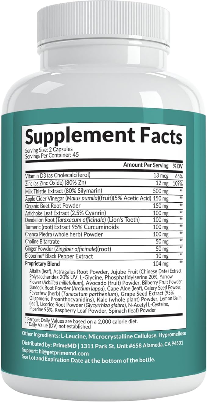 32-in-1 Liver Cleanse Detox & Repair with Milk Thistle and Silymarin, Artichoke Extract and Beetroot Powder for Liver Support with Active Liver Health Formula - 1426mg (90 ct, Pack of 3)