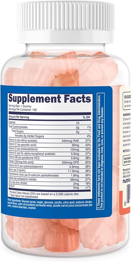 Nutricost Kids Multivitamin Gummies 120 Servings (Mixed Berry Flavored Gummies) - Gluten Free, Non-GMO, and Vegetarian Friendly