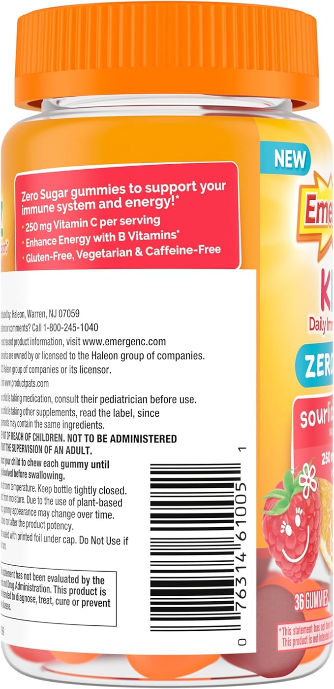 Emergen-C Zero Sugar Immune Support Kidz Gummies 36 Count