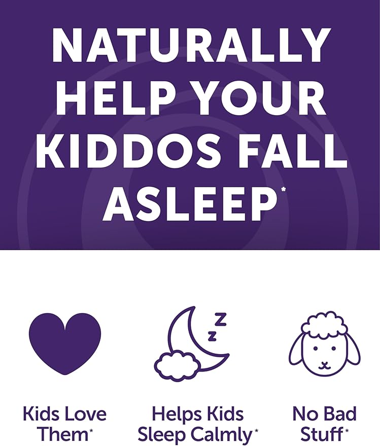 Lunakai USA Made Kids Melatonin Gummies 1mg - Safe & Natural Sleep Aid for Children 2+ - Non-GMO, Vegan, Gluten-Free - 60 Count