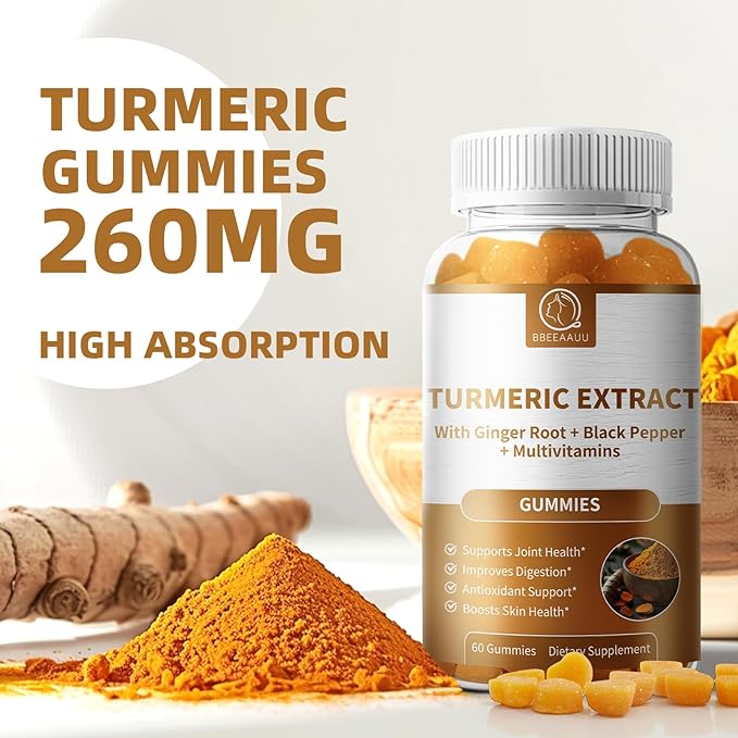 (2 Packs) Turmeric Curcumin with Black Pepper and Ginger Root, High Absorption Ultra Potent Turmeric Supplement for Joint Health & Digestion, Raspberry Flavor, 60 Count