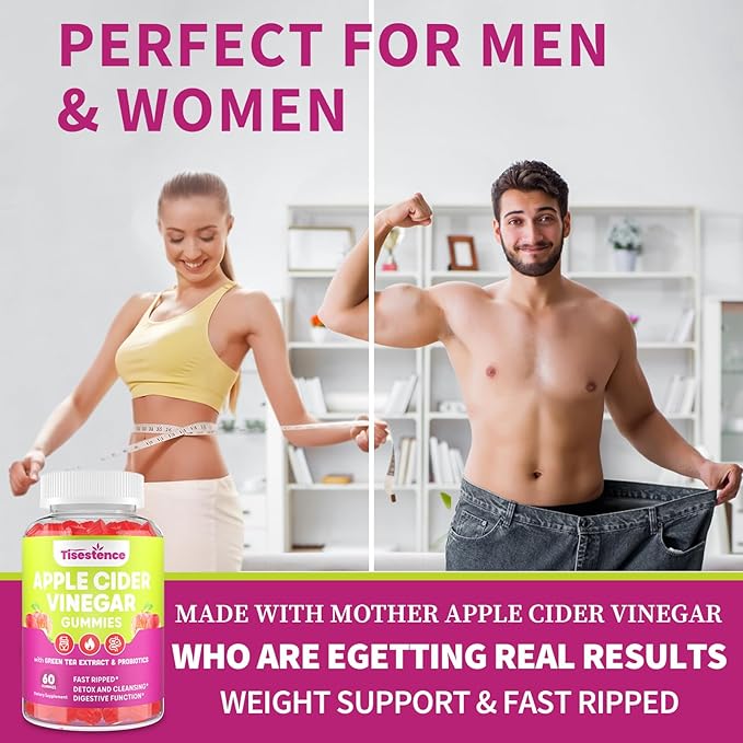 Apple Cider Vinegar Gummies, Keto ACV Gummies 2000MG for Cleanse & Detox, Max Strength ACV Keto Gummies with Green Tea, Raspberry, B12 and Probiotics for Metabolism & Digestive Health -2 Months Supply