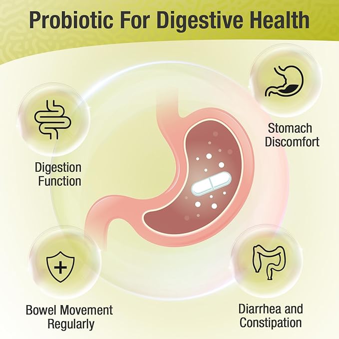 Ascuoli Probiotics for Women & Men - 300 Billion CFU, 22 Strains Probiotics + 15 Organic Herbs Blend, Daily Probiotics for Digestive Health, Immune, Gut, Bloating - 60 Capsule