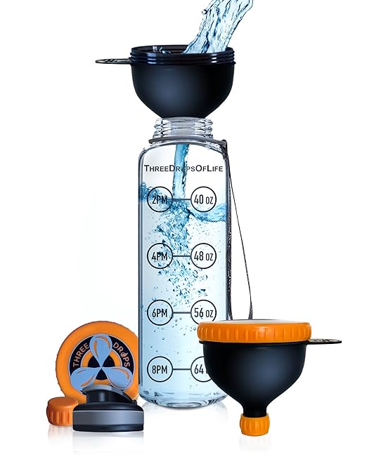 Active Lifestyle Funnel, Best Protein Supplement Funnels for Pre and Post Workout Supplements, Fill N Go, Fits Water Bottles for Liquids (1, 230ML)