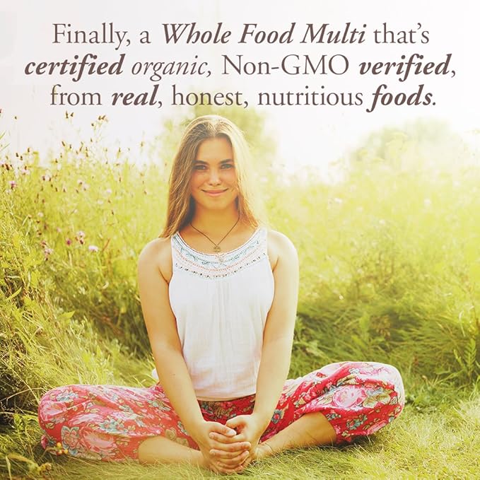 Garden of Life Multivitamin for Women - Organics Women's Once Daily Multi - 60 Tablets, Whole Food Multi with Iron, Biotin, Vegan Organic Vitamin for Women's Health, Energy Hair Skin and Nails