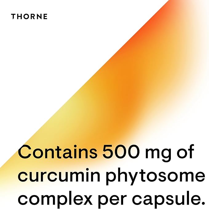 THORNE Curcumin Phytosome 1000 mg (Meriva) - Clinically Studied, High Absorption - Supports Healthy Inflammatory Response in Joints, Muscles, GI Tract, Liver, and Brain* - 60 Capsules - 30 Servings