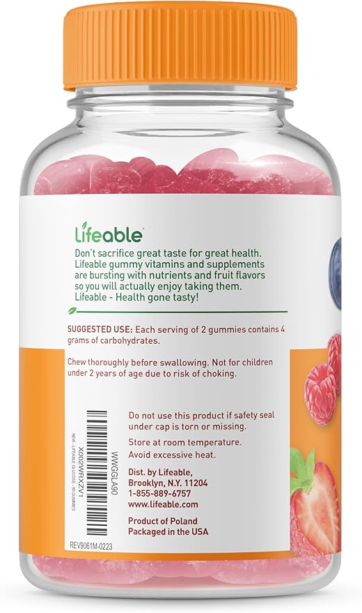 Lifeable Iron with Vitamin C + Glucose, Gummies Bundle - Great Tasting, Vitamin Supplement, Gluten Free, GMO Free, Chewable Gummy