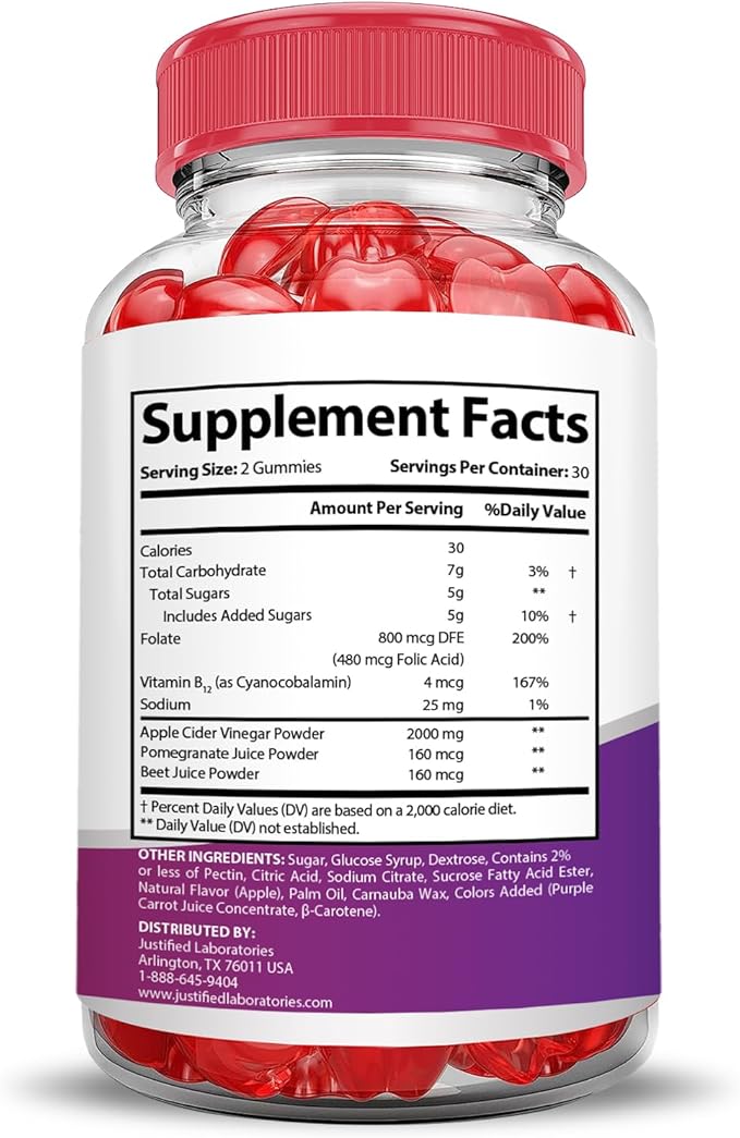 Keto Drops Keto ACV Gummies Extreme 2000MG Keto Drops Keto Gummies Advanced Formula Apple Cider Vinegar with Pomegranate Beet Juice Powder B12 Vegan Non GMO 60 Gummys