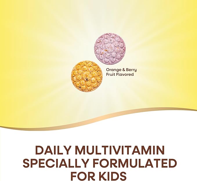 Nature's Way Alive! Children's Daily Chewable Multivitamin, Supports Bone, Eye, and Immune Health*, Orange & Berry Fruit Flavored, Gluten Free, 120 Chewable Tablets (Packaging May Vary) (Pack of 2)