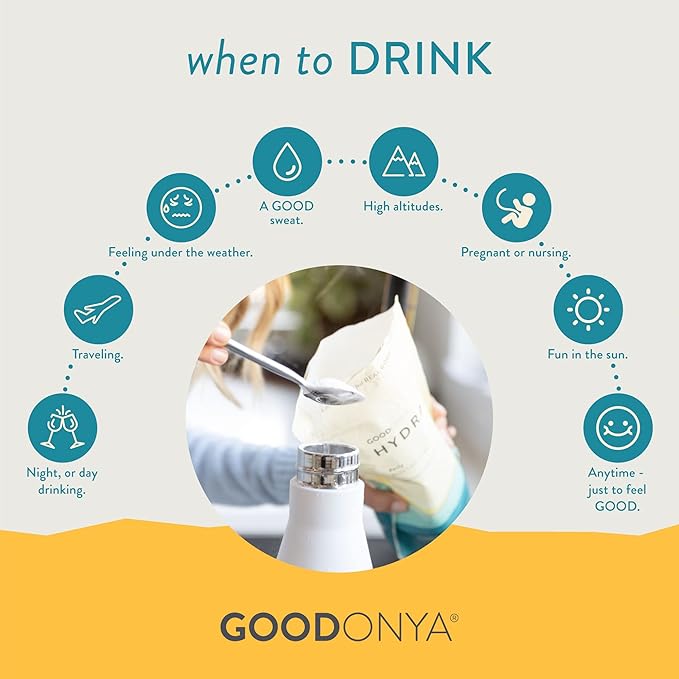 GOODONYA Organic Hydration Electrolyte Powder | Lemon, Coconut Water, Magnesium, Himalayan Pink Salt | Only 1g Sugar, No Artificial Flavors | USDA Organic & Plant-Based | 42 Servings