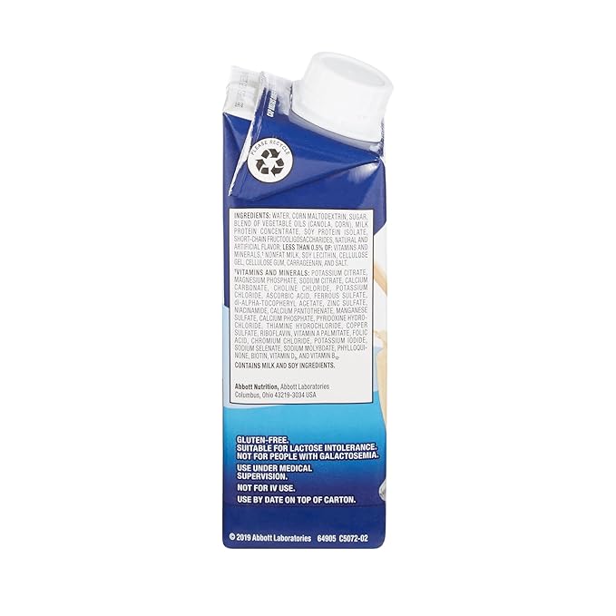 Ensure Plus Vanilla, 8 Ounce Recloseable Carton, Abbott 64905 - 10.6 Ounce (Pack of 10)