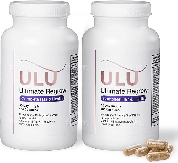 Ultimate Hair Vitamins for Hair Growth – Doctor-Formulated, All Natural w/Biotin, Saw Palmetto, Marine Collagen for Hair Growth and Health (60 Day Supply - 360 Capsules)