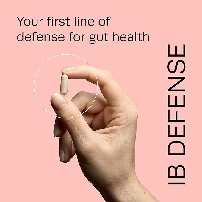 | IB Defense Dietary Supplement | 60 Capsules | Naturally Occuring Enzymes That Regulate Digestion | Premium All Natural Relief from IBS, Constipation, Bloating, Gas, & Indigestion