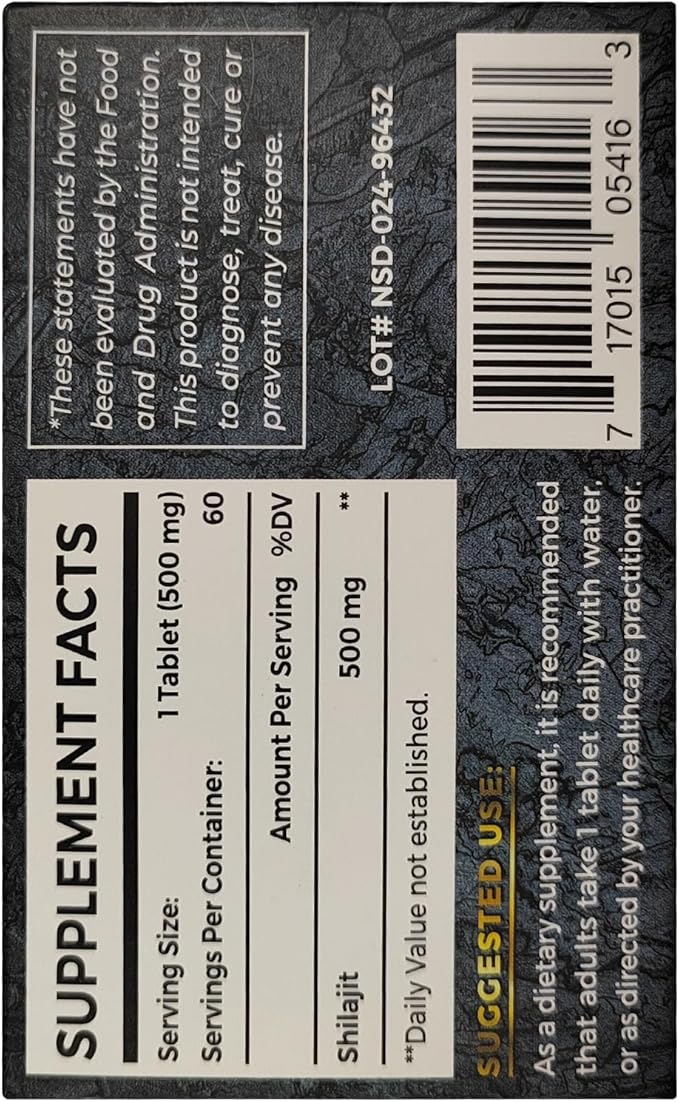 30,000 MG Shilajit Tablets, 100% Shilajit Pure Tablets 240 Counts - Shilajit Himalayan Organic Rich in Fulvic Acid & 85+ Trace Minerals, Shilajit Resin Supplement for Energy & Immune System