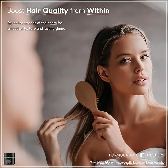 Crown of Glory 10 in 1 Hair Growth Maximizer, DHT Blocker Supplement, Saw Palmetto, Fo-Ti, Collagen, Pumpkin Seed Oil & More, Supports Thicker, Stronger Hair & Scalp Health (120 Capsules - 2 Months)