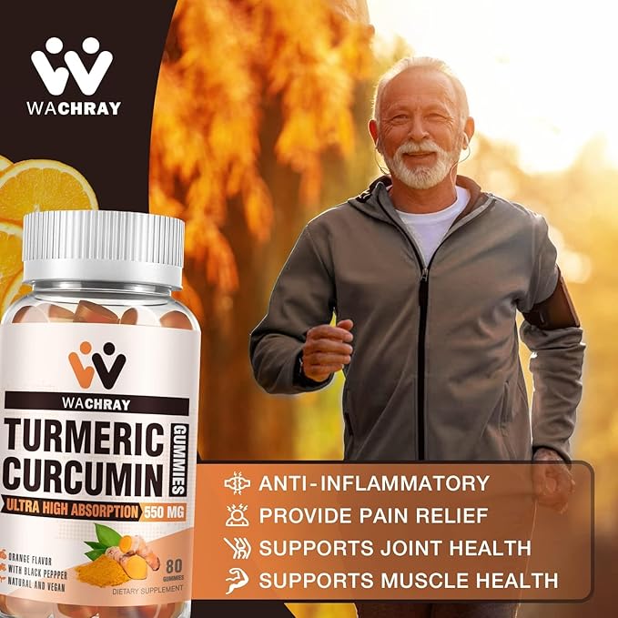 Turmeric Curcumin Gummies with Ginger & Black Pepper Extract - 3 Pack Tumeric Gummy Supplements for Pain Inflammation Joint Weight Health Support - Vegan, Organic, Gelatin-Free - for Adults and Kids