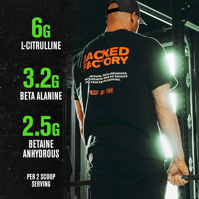 Jacked Factory NITROSURGE Pre Workout Supplement - Endless Energy, Instant Strength Gains, Clear Focus, Intense Pumps - Nitric Oxide Booster & Powerful Preworkout Energy Powder - 30 Servings, Grape