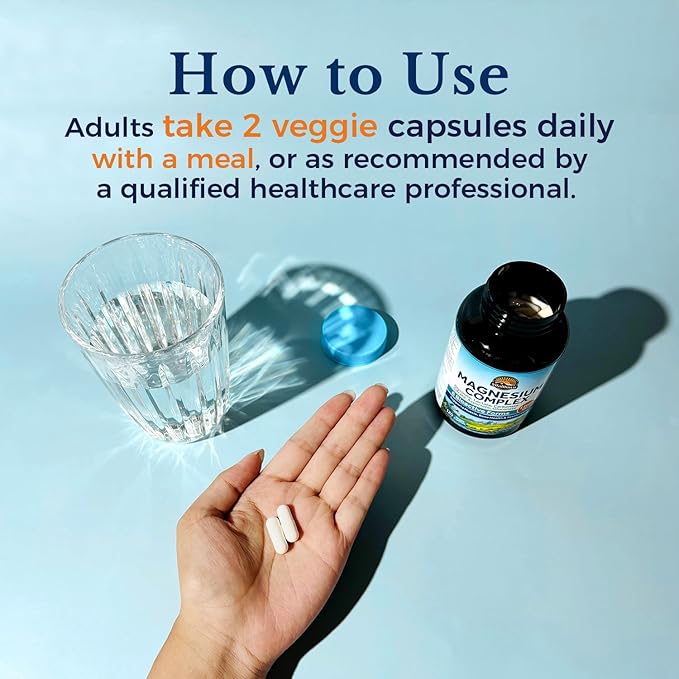 Vitalitown 6-In-1 Magnesium Complex 1160mg Per Serving, Magnesium Glycinate, Citrate, Carbonate, Aspartate, Gluconate & Lactate, High Absorption, Bone, Muscle, Sleep & Digestive Health, 120 Vegan Caps