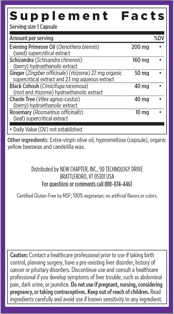 New Chapter Menopause Supplement - Estrotone Herbal Hormone-Balance Blend with Black Cohosh to Reduce Hot Flashes & Night Sweats - 30 ct Vegetarian Capsule