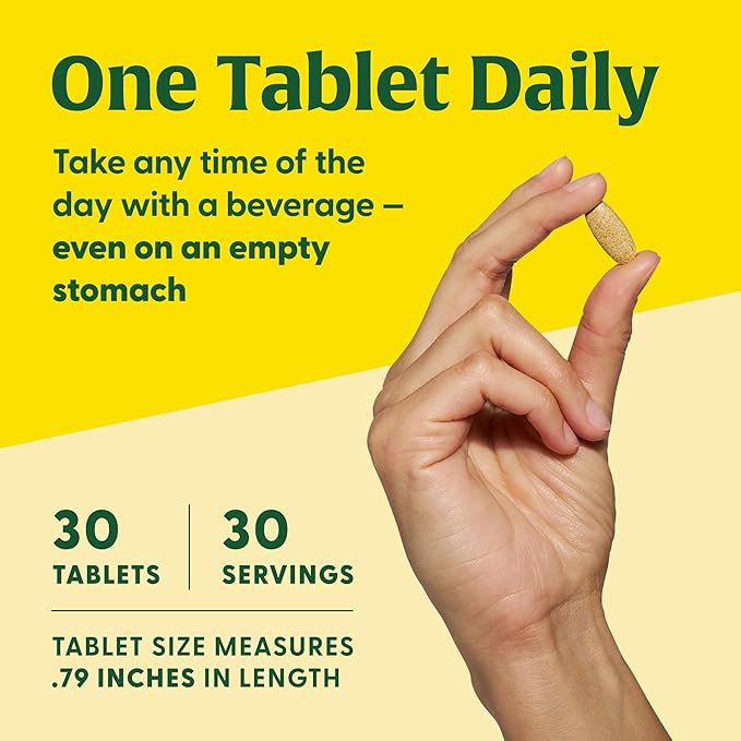 MegaFood Men's 40+ One Daily Multivitamin for Men with Vitamin B, Vitamin D3, Selenium, Zinc & Real Food - Immune Support, Energy Metabolism, and Muscle & Bone Health – Non GMO; Vegetarian - 30 Tabs