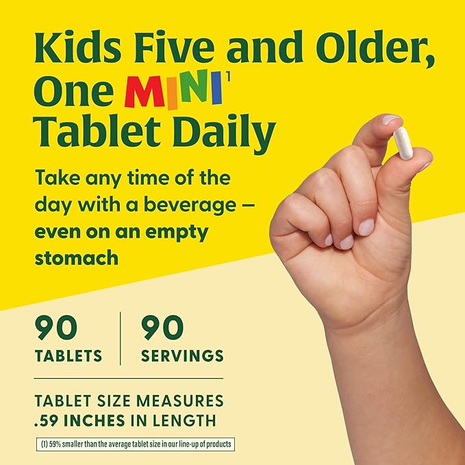 MegaFood Kids B Complex - B Complex Vitamin Supplement, 8 B Vitamins - Vitamin B6, Vitamin B12, Folate, Biotin & More, Supports Cellular Energy Production, Vegetarian, Gluten Free – 90 Mini Tablets