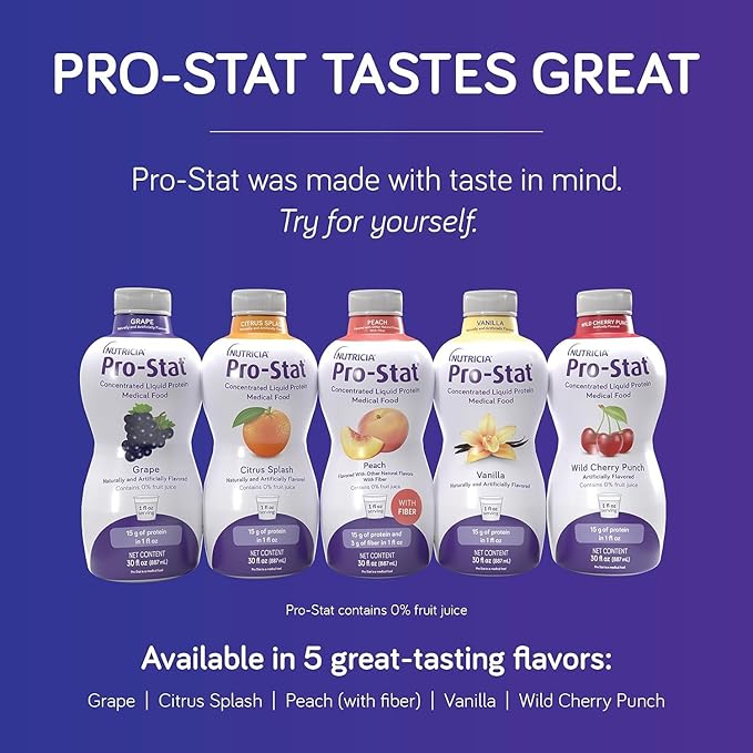 Pro-Stat Concentrated Liquid Protein Medical Food - Wild Cherry Punch, 30 Fl Oz Bottle (Case of 6)
