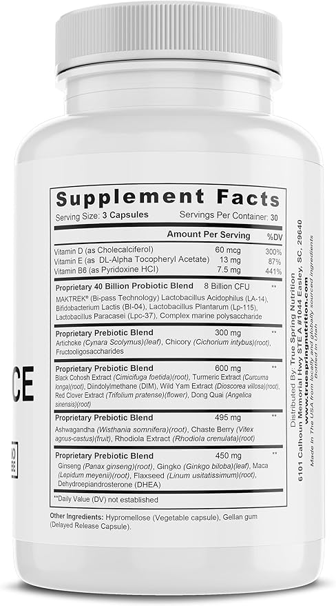 Eve Balance Menopause Support - Complete Supplement for Women’s Total Menopause Relief, Hot Flashes, Joint Pain, and More - Premium Blend with Prebiotics & Probiotics