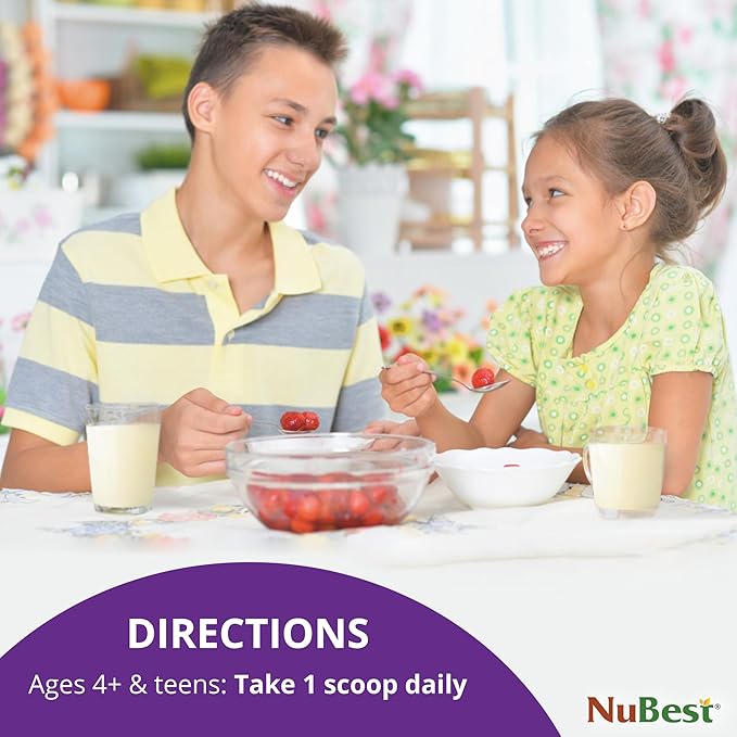 NuBest Bundle Vanilla Plant-Based Protein 10 Serving Tall Kids 60 Chewable Tablets - Multivitamin, Calcium, Probiotic, Omega 3-6-9 and More