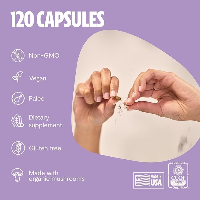 FreshCap 5-in-1 Sleep Supplement, Magnesium for Sleep, Magnesium Supplement, Calm, 7000mg Reishi Mushroom Extract, Valerian Root Capsules, Valerian Root Extract, Ayurveda (120 Capsules)