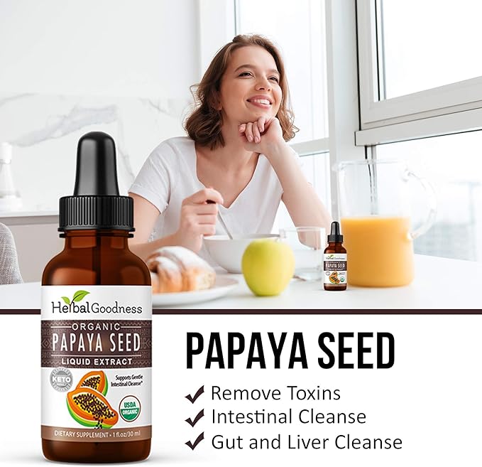 Papaya Seeds 1oz - Nutrient-Rich Superfood for Digestive Health and Detoxification - Raw, Non-GMO, and Unprocessed - Your Holistic Wellness Journey