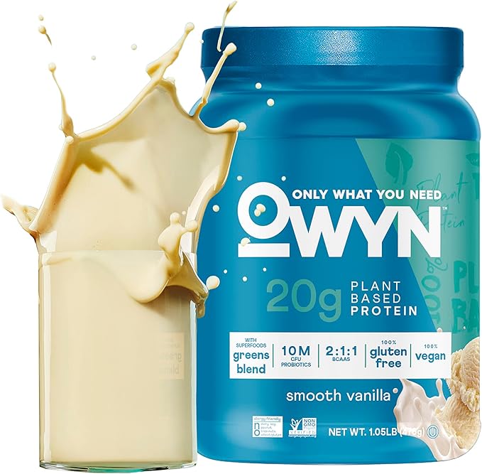OWYN Only What You Need Plant-Based Protein Powder, Smooth Vanilla, 1.05 lbs