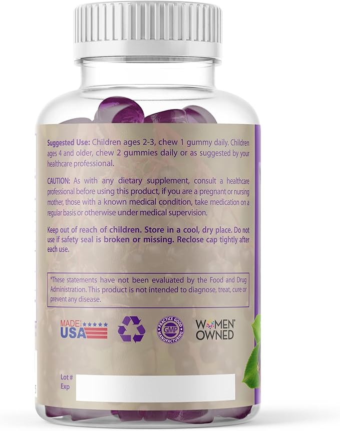 Elderberry Queen Organic Elderberry Gummies 60 ct - Immune Support Gummies with Vitamin C & Zinc - Elderberry Vitamin Gummies for Adults and Kids