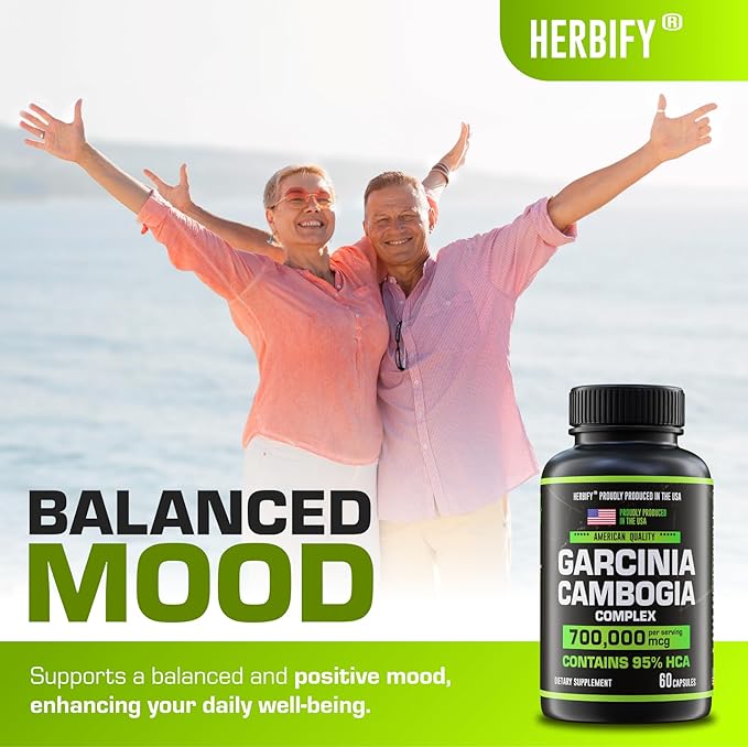 Garcinia Cambogia Wellness Support Supplement for Women & Men - Natural Herbal Extract with Antioxidant Properties - Vegan, Non-GMO Energy Booster for Daily Vitality and Digestive Support - 60 Count